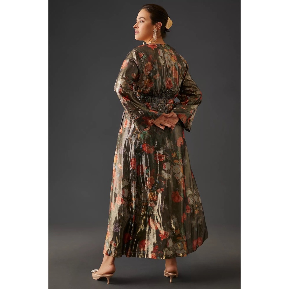 Anthropologie Caballero Deep V-Neck Maxi Dress - Picture 7 of 10